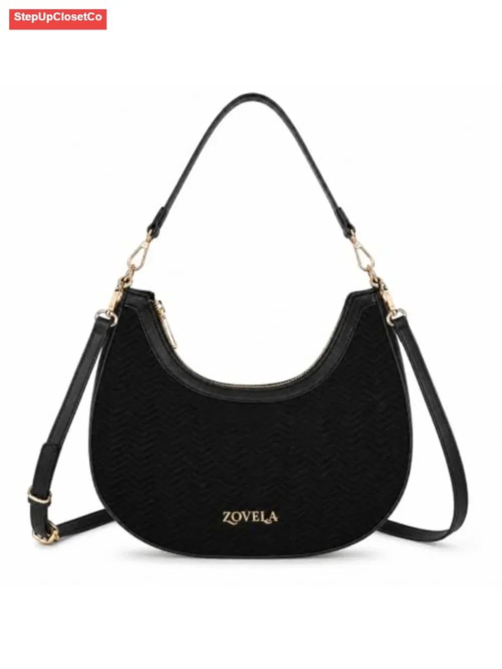 Women's Knit Crescent Hobo Crossbody Bag with Adjustable Strap, Lightweight 3D